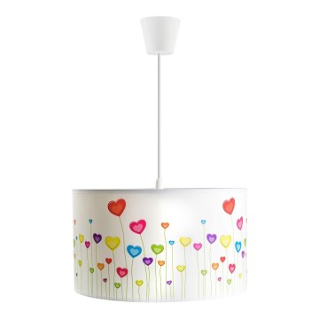 Kinderhanglamp aan kabel HEARTS 1xE27/60W/230V