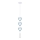 Kinderhanglamp aan kabel HETS 1xE27/20W/230V blauw/wit