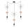 Kinderhanglamp aan snoer TRIO 3xE27/20W/230V roze/wit/grijs