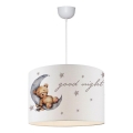 Kinderhanglamp CANDY 1xE27/40W/230V wit/bruin