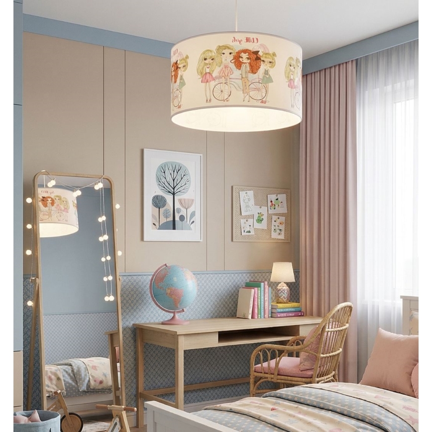 Kinderhanglamp GIRLS VIBES 1xE27/60W/230V Ø 40 cm voor meisjes