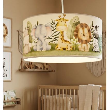 Kinderhanglamp KIDS ROOM 1xE27/60W/230V pr. 40 cm jungle