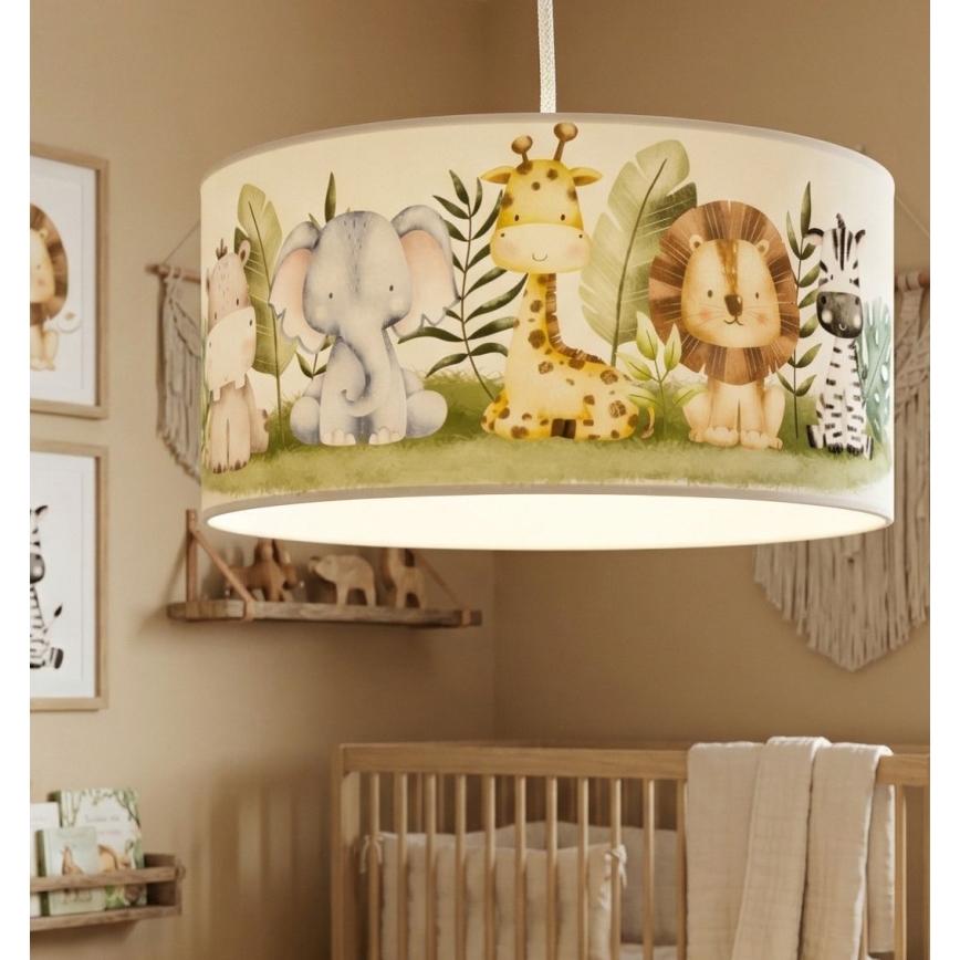 Kinderhanglamp KIDS ROOM 1xE27/60W/230V pr. 40 cm jungle