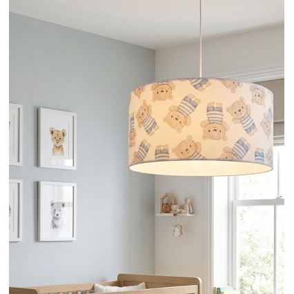 Kinderhanglamp KIDS ROOM 1xE27/60W/230V Ø 40 cm beertje