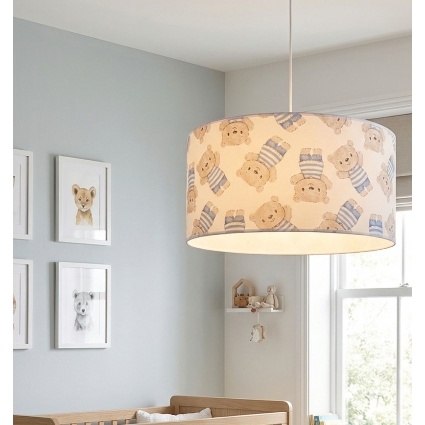 Kinderhanglamp KIDS ROOM 1xE27/60W/230V Ø 40 cm beertje