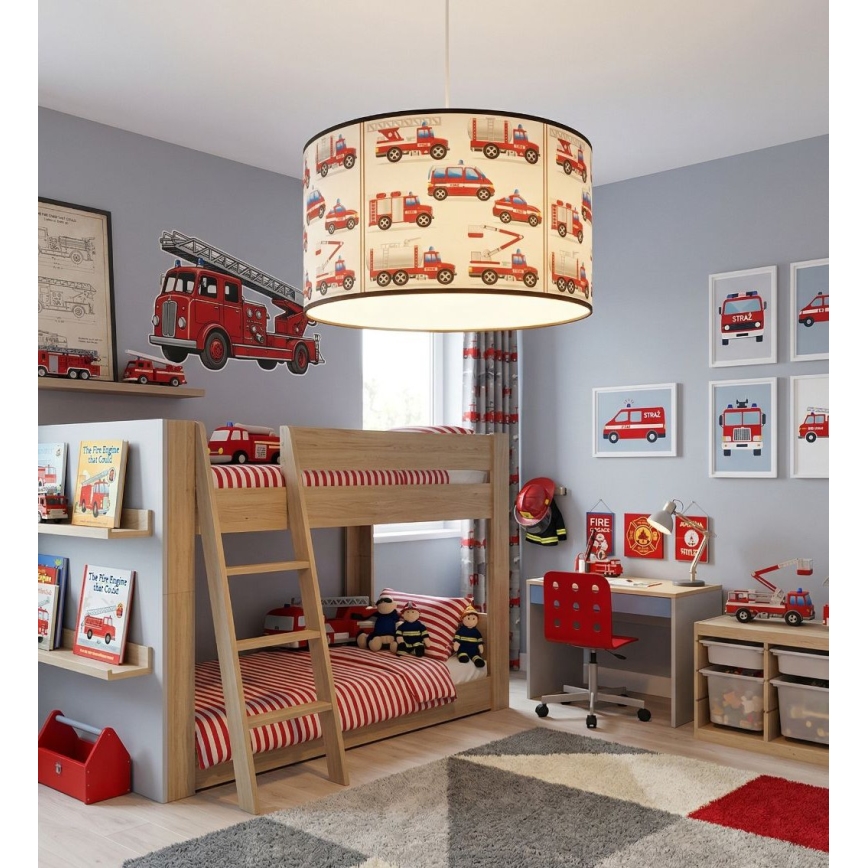 Kinderhanglamp KIDS ROOM 1xE27/60W/230V Ø 40 cm brandweer