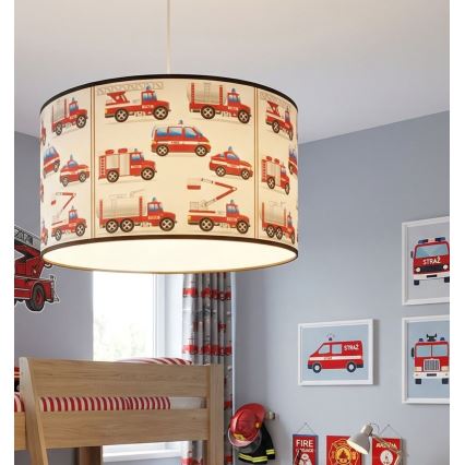 Kinderhanglamp KIDS ROOM 1xE27/60W/230V Ø 40 cm brandweer