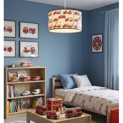 Kinderhanglamp KIDS ROOM 1xE27/60W/230V Ø 40 cm brandweer