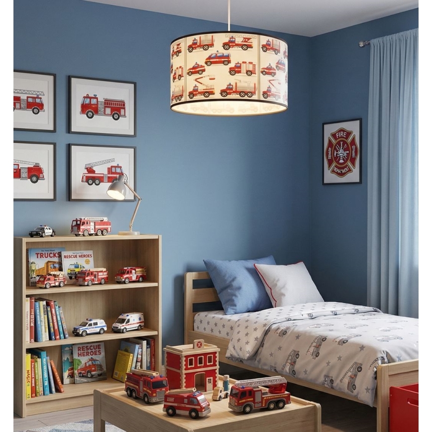 Kinderhanglamp KIDS ROOM 1xE27/60W/230V Ø 40 cm brandweer