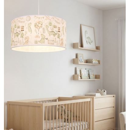 Kinderhanglamp KIDS ROOM 1xE27/60W/230V Ø 40 cm dinosaurus