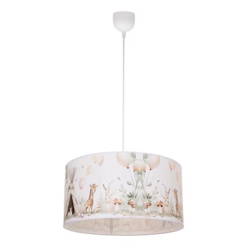 Kinderhanglamp KIDS ROOM 1xE27/60W/230V Ø 40 cm, met dieren