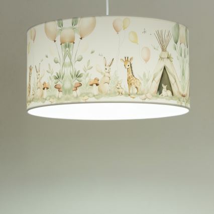 Kinderhanglamp KIDS ROOM 1xE27/60W/230V Ø 40 cm, met dieren