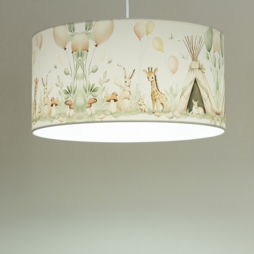 Kinderhanglamp KIDS ROOM 1xE27/60W/230V Ø 40 cm, met dieren