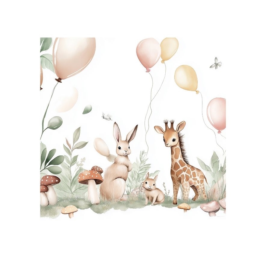 Kinderhanglamp KIDS ROOM 1xE27/60W/230V Ø 40 cm, met dieren