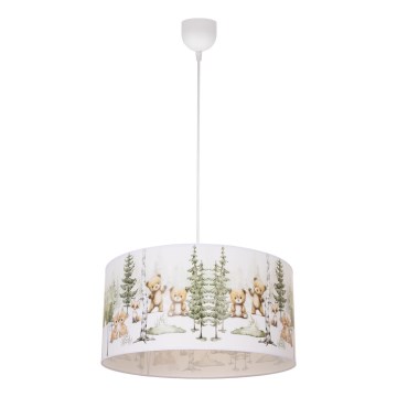 Kinderhanglamp KIDS ROOM 1xE27/60W/230V Ø 40 cm met dieren