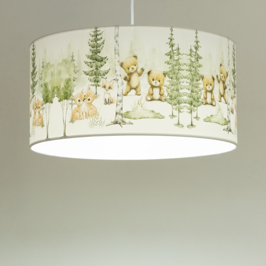 Kinderhanglamp KIDS ROOM 1xE27/60W/230V Ø 40 cm met dieren