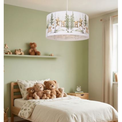 Kinderhanglamp KIDS ROOM 1xE27/60W/230V Ø 40 cm met dieren