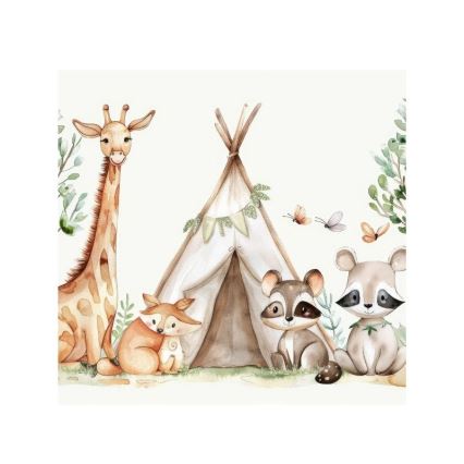 Kinderhanglamp KIDS ROOM 1xE27/60W/230V Ø 40 cm met dierenmotief