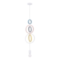 Kinderhanglamp met kabelophanging HOOPS 1xE27/20W/230V Ø 19 cm veelkleurig