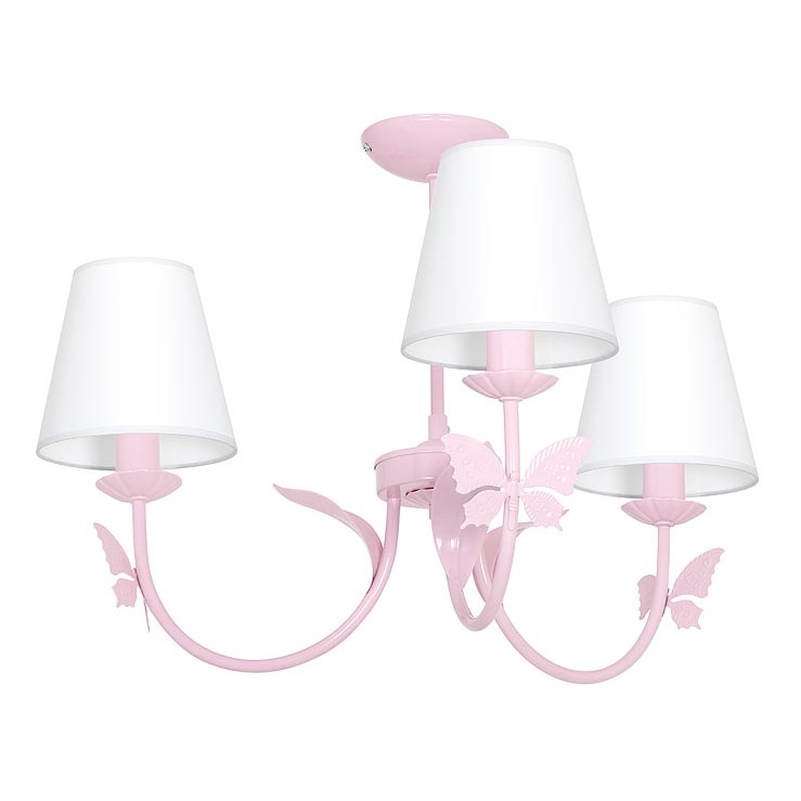 Kinderhanglamp VLINDERTJE 3xE14/60W rozig