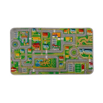 Kinderkleed PLAYTOWN 160x220 cm veelkleurig/stad