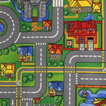 Kinderkleed PLAYTOWN 200x280 cm veelkleurig/stad