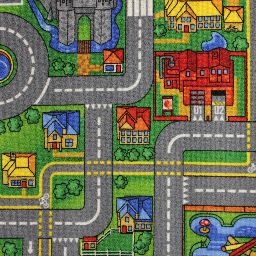 Kinderkleed PLAYTOWN 200x280 cm veelkleurig/stad