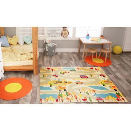 Kinderkleed STELLA STREETS 100x150 cm beige/stad