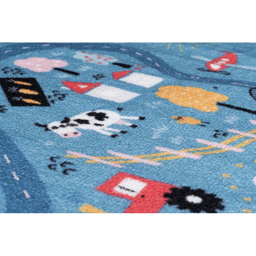 Kinderkleed STELLA STREETS 100x150 cm blauw/stad