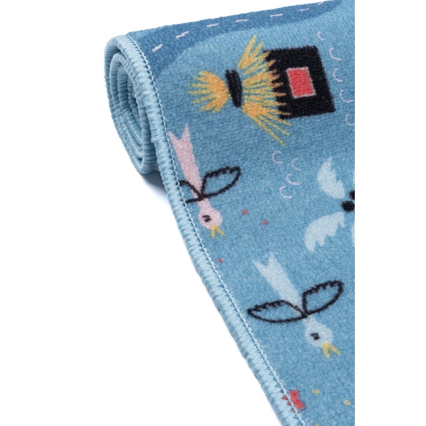 Kinderkleed STELLA STREETS 120x170 cm blauw/stad