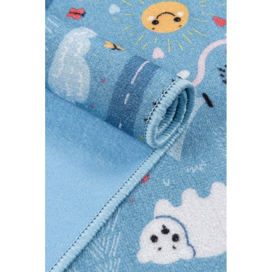 Kinderkleed STELLA STREETS 80x100 cm blauw/stad