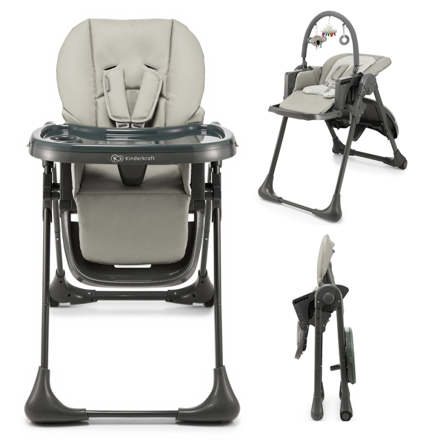 KINDERKRAFT - 2-in-1 kinderstoel TUMMIE, grijs