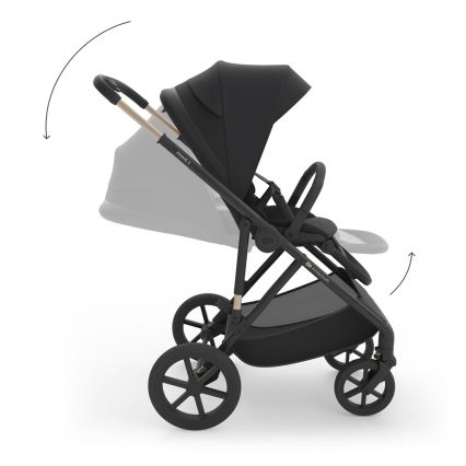 KINDERKRAFT - 3-in-1 combi-kinderwagen PRIME 3 Venezian Black