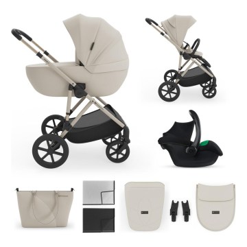 KINDERKRAFT - 3-in-1 combinatiekinderwagen PRIME 3 Sand Dune