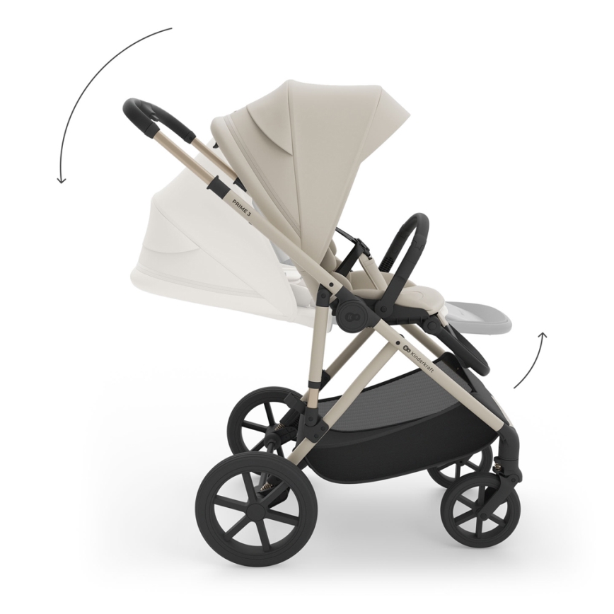KINDERKRAFT - 3-in-1 combinatiekinderwagen PRIME 3 Sand Dune