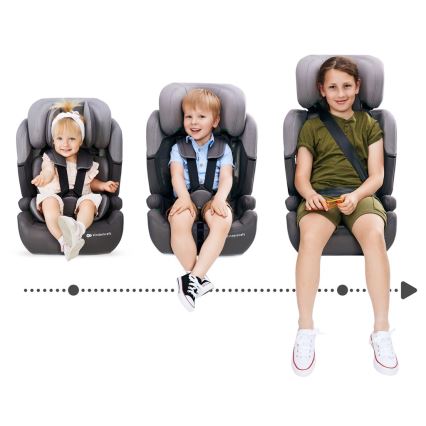 KINDERKRAFT - Autostoel COMFORT UP i-Maat (76-150 cm) lichtgrijs