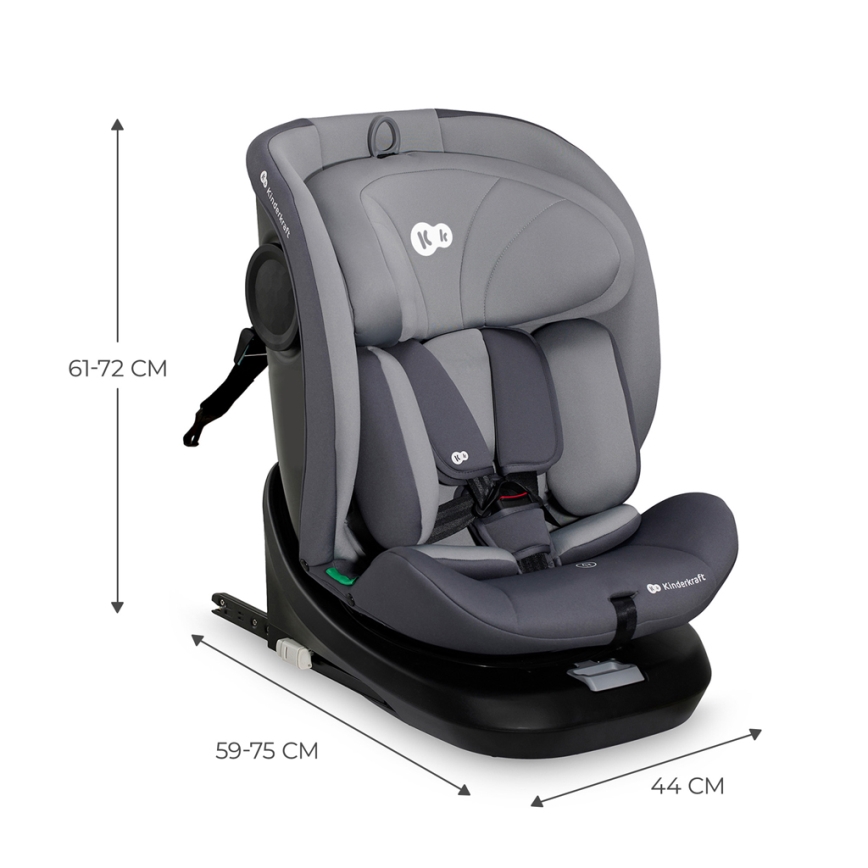 KINDERKRAFT - Autostoel I-GROW i-Maat (40-150 cm) grijs