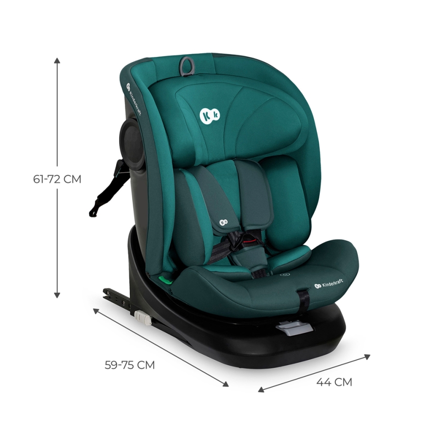 KINDERKRAFT - Autostoel I-GROW i-Size 40-150 cm turkoois