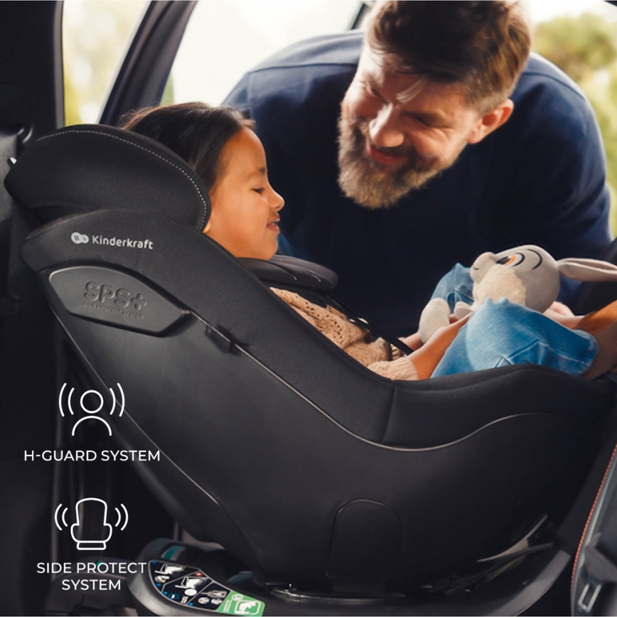 KINDERKRAFT - Autostoel I-GUARD PRO i-Size 61–105 cm met draaibare basis, zwart