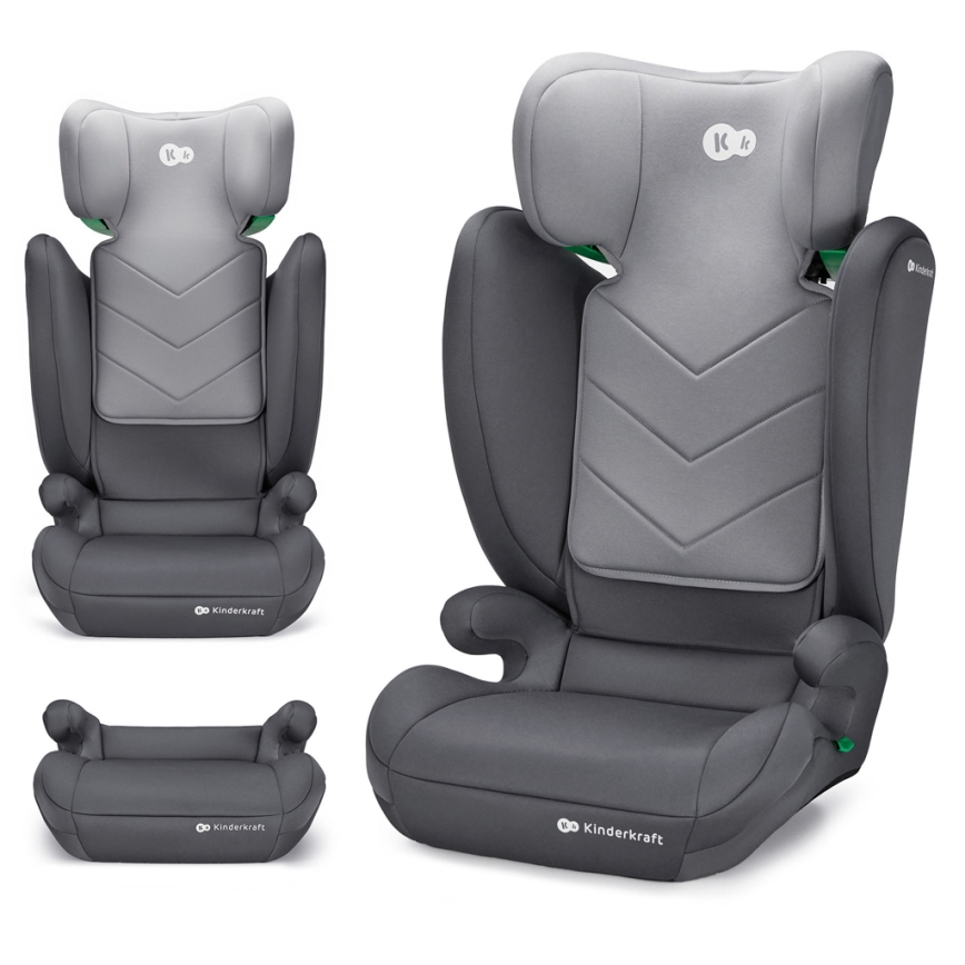 KINDERKRAFT - Autostoel I-SPARK i-Maat (100-150 cm) grijs
