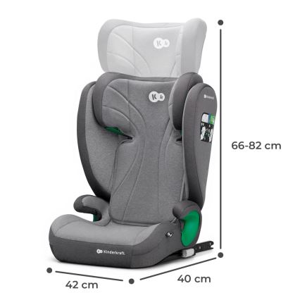 KINDERKRAFT - Autostoel JUNIOR FIX 2 (100-150 cm) Raket grijs