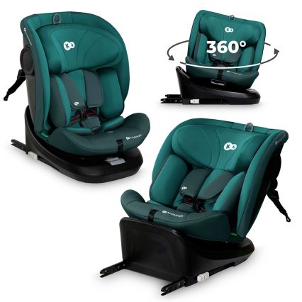 KINDERKRAFT - Autostoel met draaibare basis I-GROW i-Size 40-150 cm turkoois