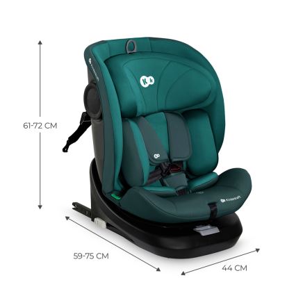 KINDERKRAFT - Autostoel met draaibare basis I-GROW i-Size 40-150 cm turkoois