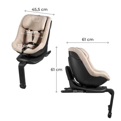 KINDERKRAFT - Autostoel met draaibare basis I-GUARD PRO i-Size 61-105 cm beige