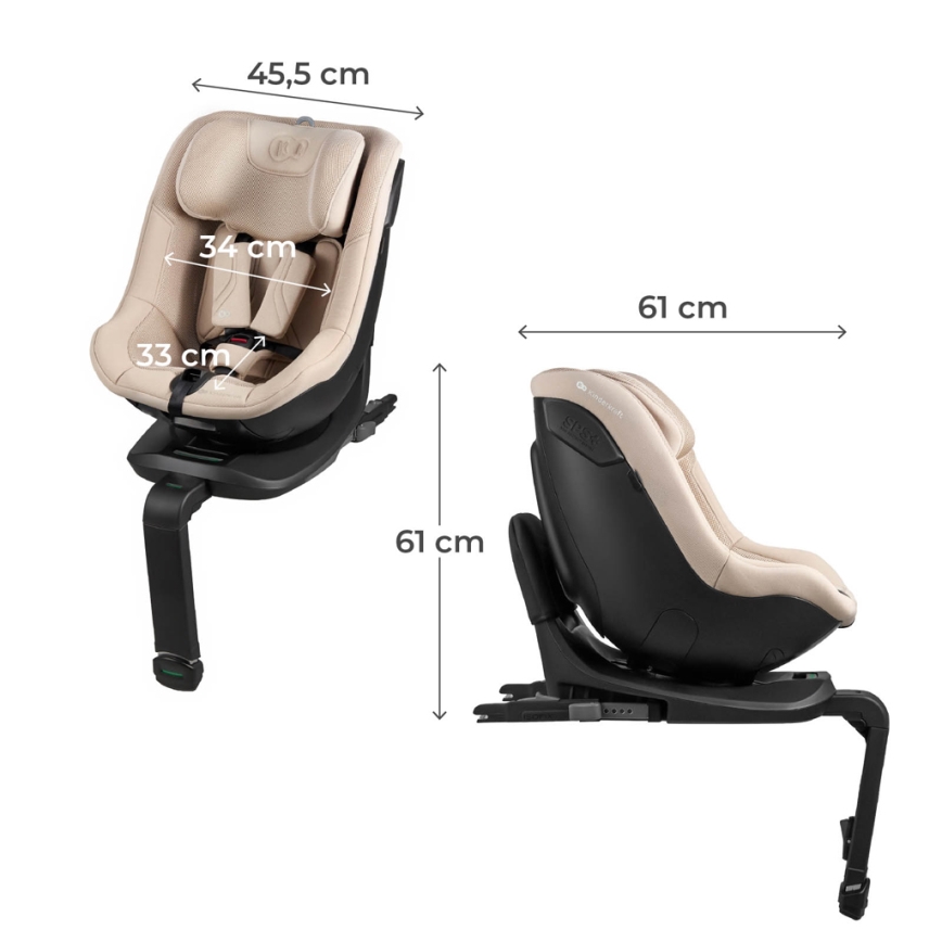 KINDERKRAFT - Autostoel met draaibare basis I-GUARD PRO i-Size 61-105 cm beige