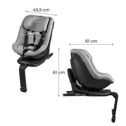 KINDERKRAFT - Autostoel met draaibare basis I-GUARD PRO i-Size 61-105 cm grijs