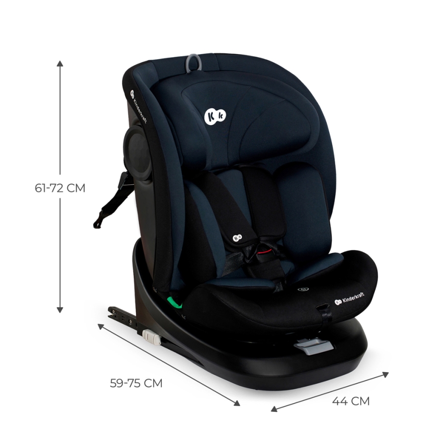KINDERKRAFT - Autostoel met draaibasis I-GROW i-Size (40-150 cm) zwart
