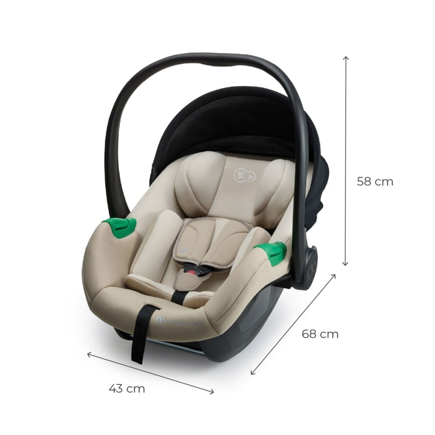 KINDERKRAFT - Autostoel MINK PRO 2 40-87 cm (0-13 kg) beige