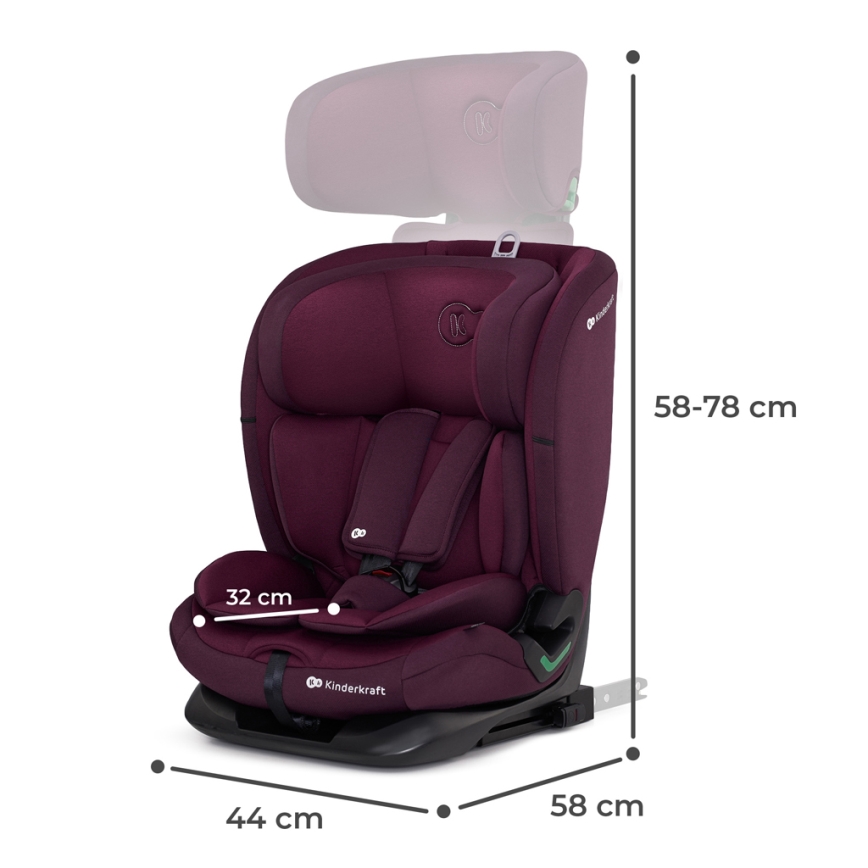 KINDERKRAFT - Autostoel ONETO 3 i-Maat (76-150 cm) + Isofix Cherry pearl