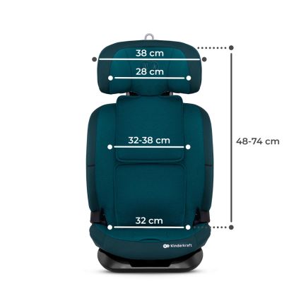 KINDERKRAFT - Autostoel ONETO 3 i-Maat (76-150 cm) + Isofix Harbor blauw